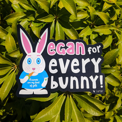Vegan for everybunny! magnet