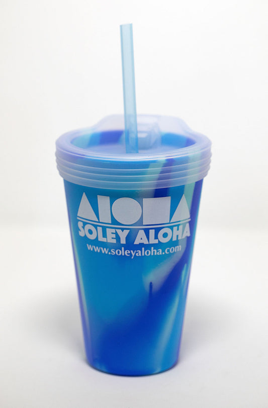 Aloha Shapes Silicone Kids Tumbler (Lid & Straw included) – Soley