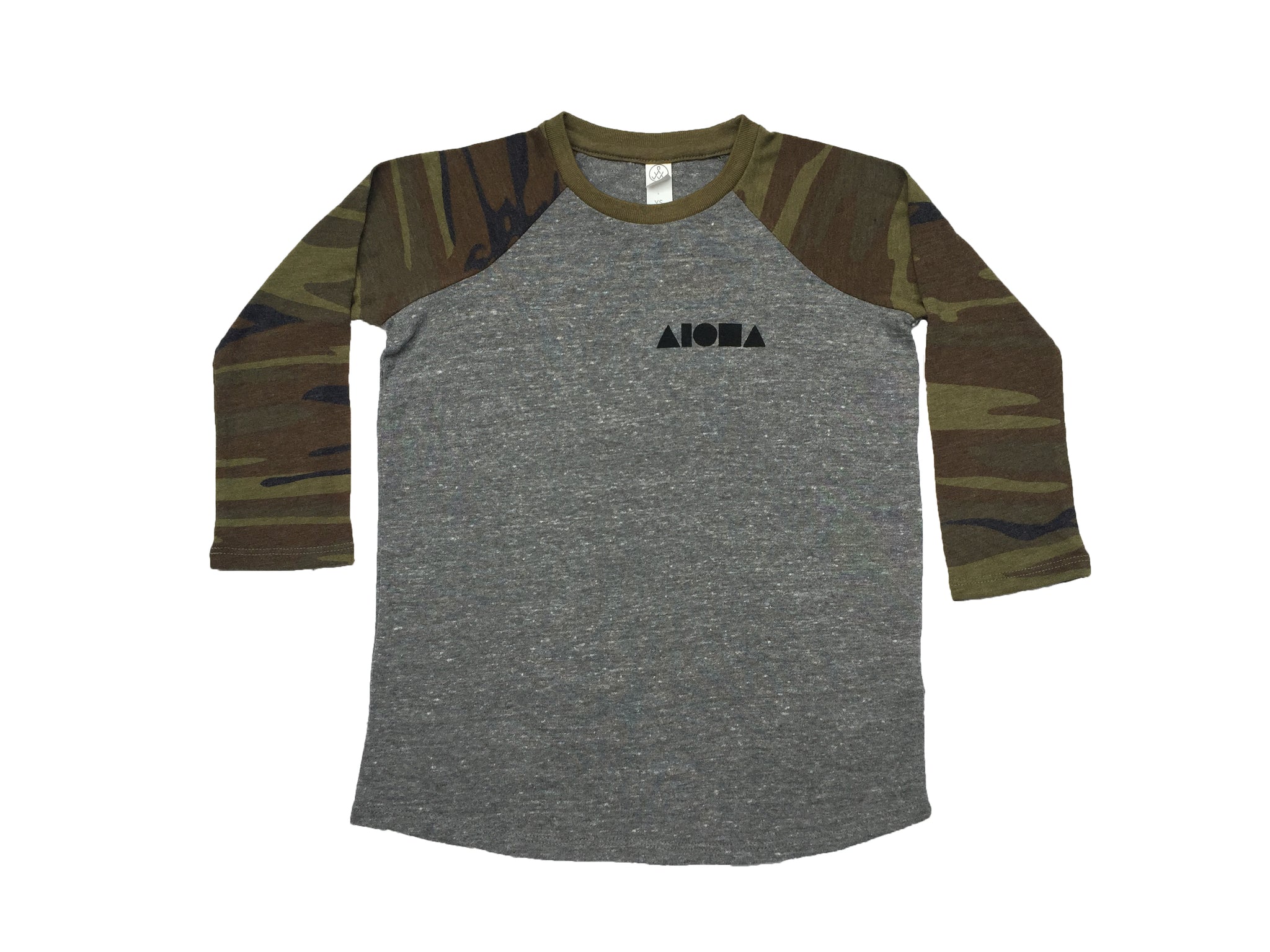 camo sleeve baseball tee