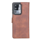 Samsung Galaxy S20 Ultra Brown Leather 2-in-1 Wallet Case with Card Holder - Hardiston - 4