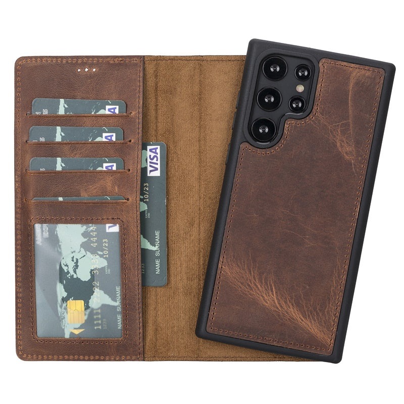  WOLLONY for Galaxy S22 Ultra Square Leather Case with