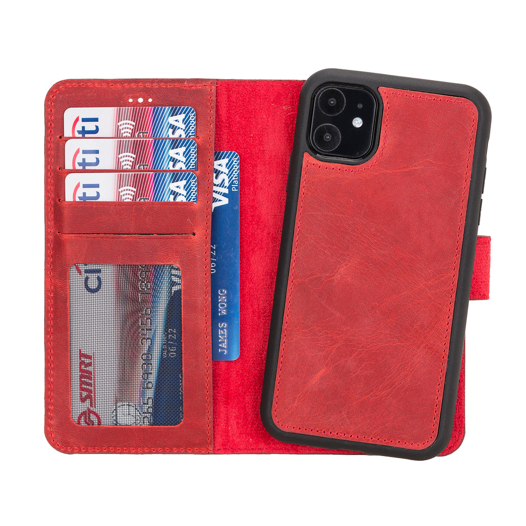 Vlekkeloos inval Gezamenlijke selectie iPhone 11 Leather Detachable Wallet Case with MagSafe - Hardiston
