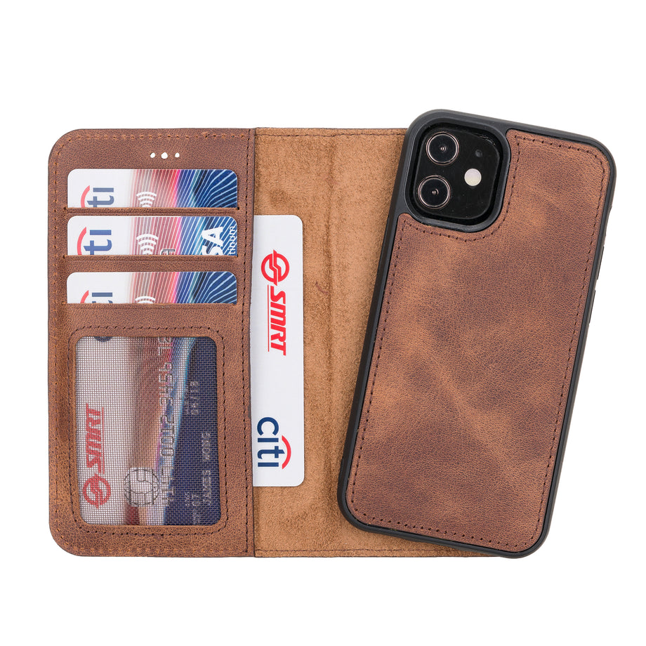 elleboog onpeilbaar Overeenstemming iPhone 12 Mini Leather Detachable Wallet Case with MagSafe - Hardiston