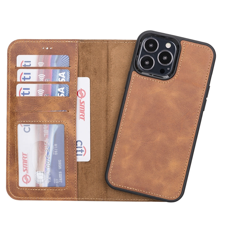 Kostuum Soedan Sturen iPhone 14 Pro Max Leather Detachable Wallet Case with MagSafe - Hardiston