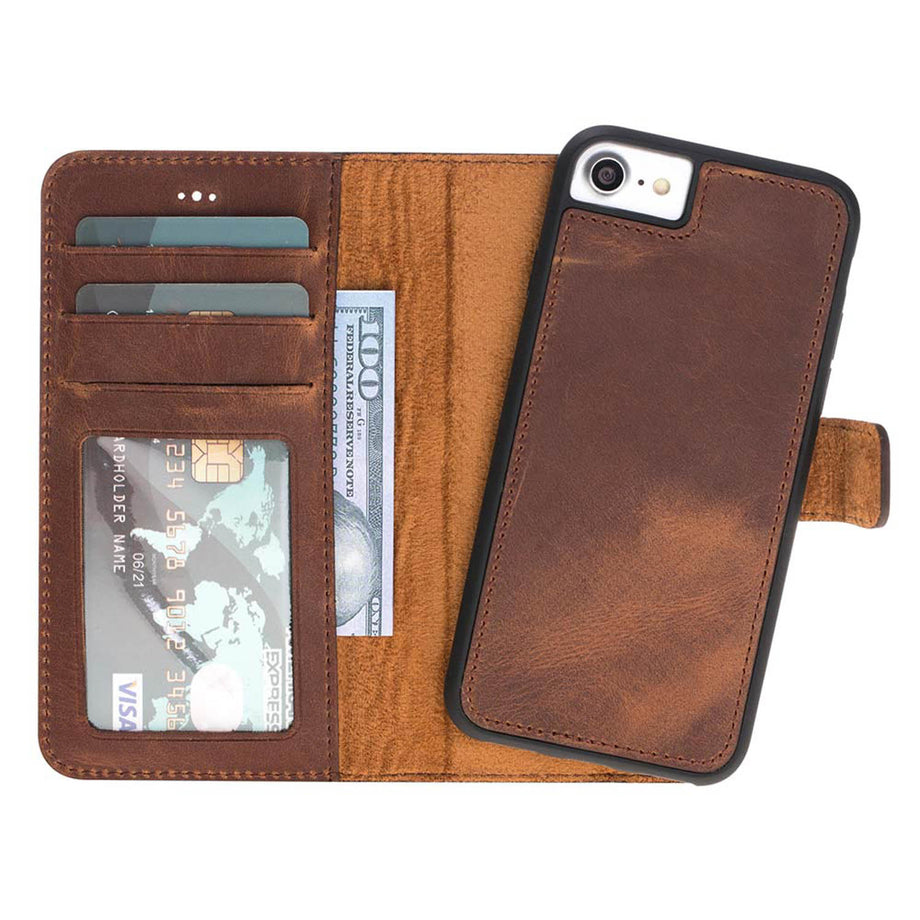 schuifelen nabootsen Hoe iPhone SE / 8 / 7 Leather Detachable Wallet Case with MagSafe - Hardiston