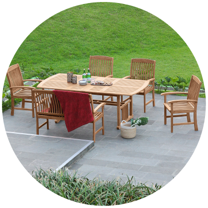 Cambridge Casual Caterina 6 piece Teak Outdoor Dining Set