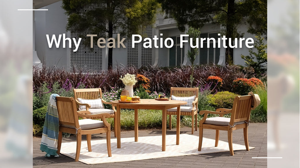Mosko Teak Wood Outdoor Dining Chair with Beige Cushion