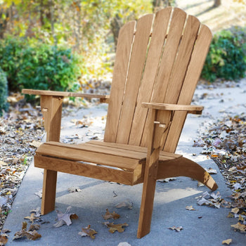 Teak Wood Adirondack Chair with Cup Holder