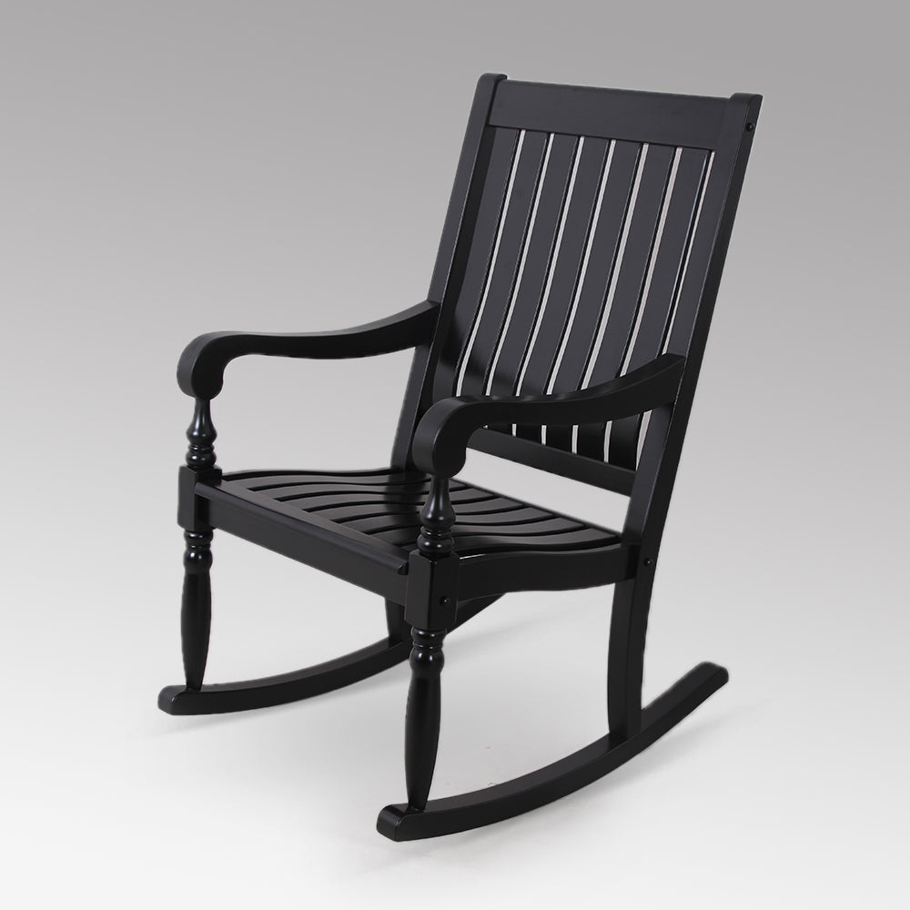 Bonn Solid Wood Black Outdoor Rocking Chair – Cambridge Casual