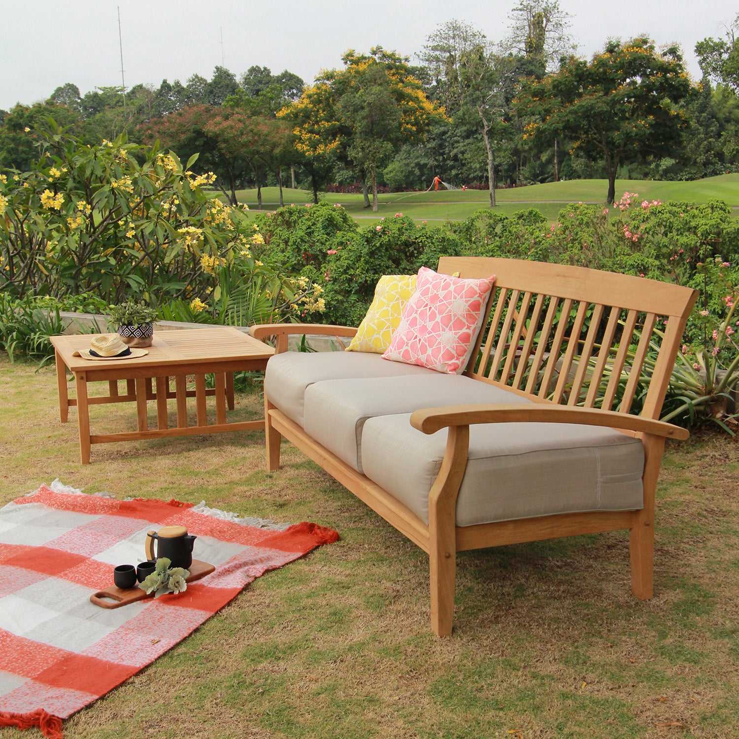 Experience Luxury And Comfort With Teak Patio Sofa Sets