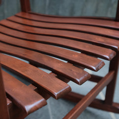 Moni Mahogany Wood Natural Brown Porch Rocking Chair (Set of 2) - Cambridge Casual