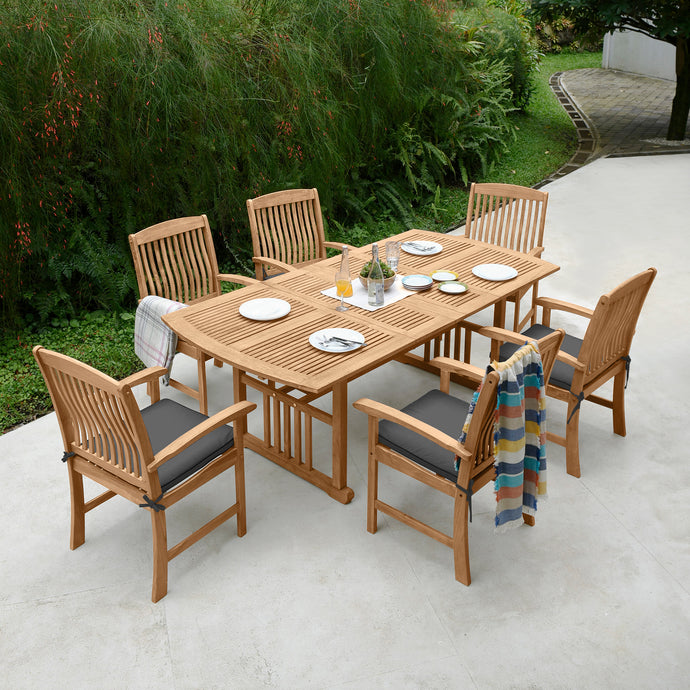 small teak patio set