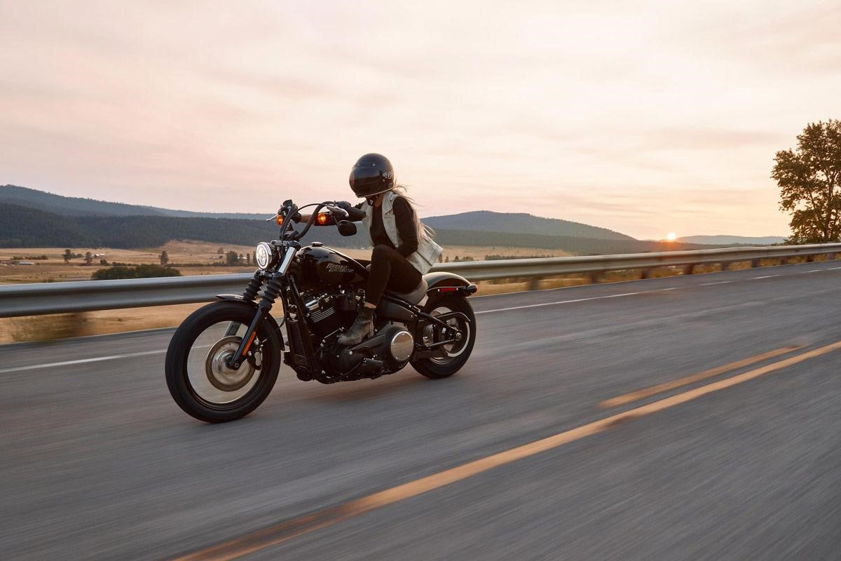 Girl Riding Motorcycle Spain