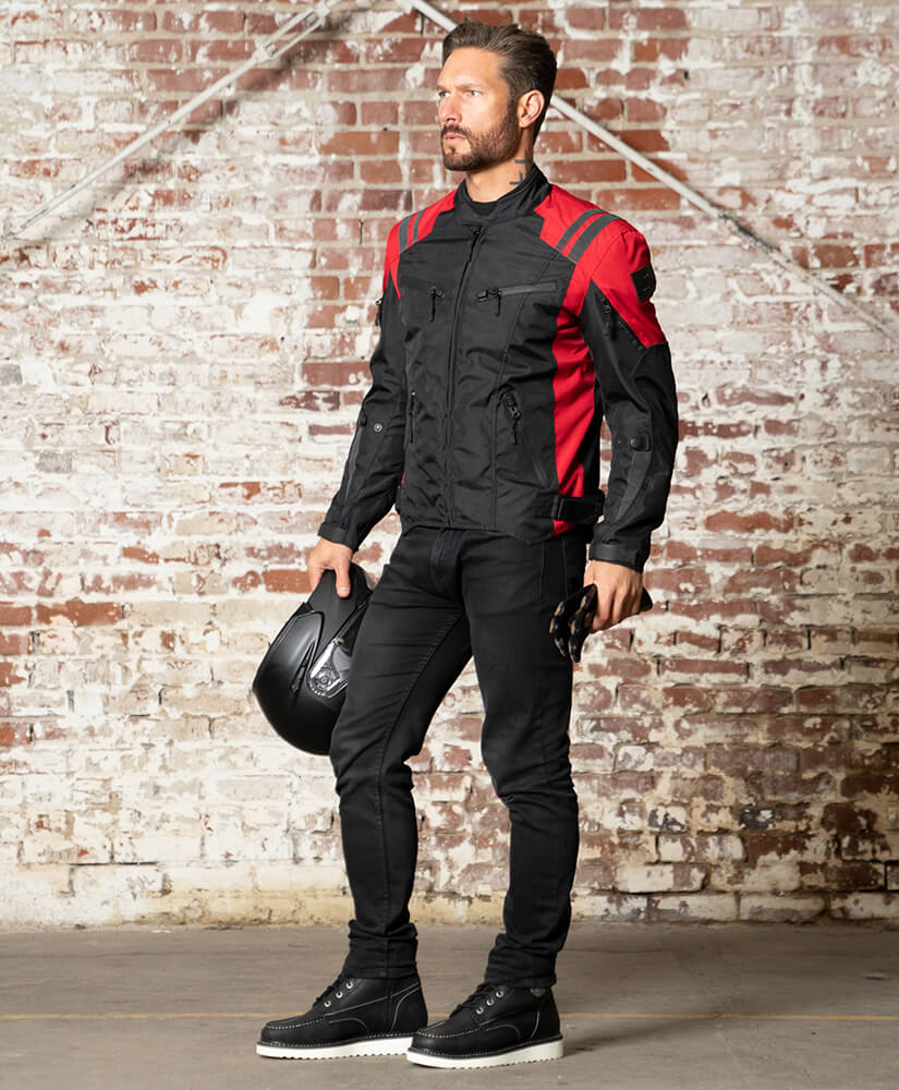 Find Quality Viking Cycle Textile Ironborn – Biker Jacket â€“ Red Vikingcycle