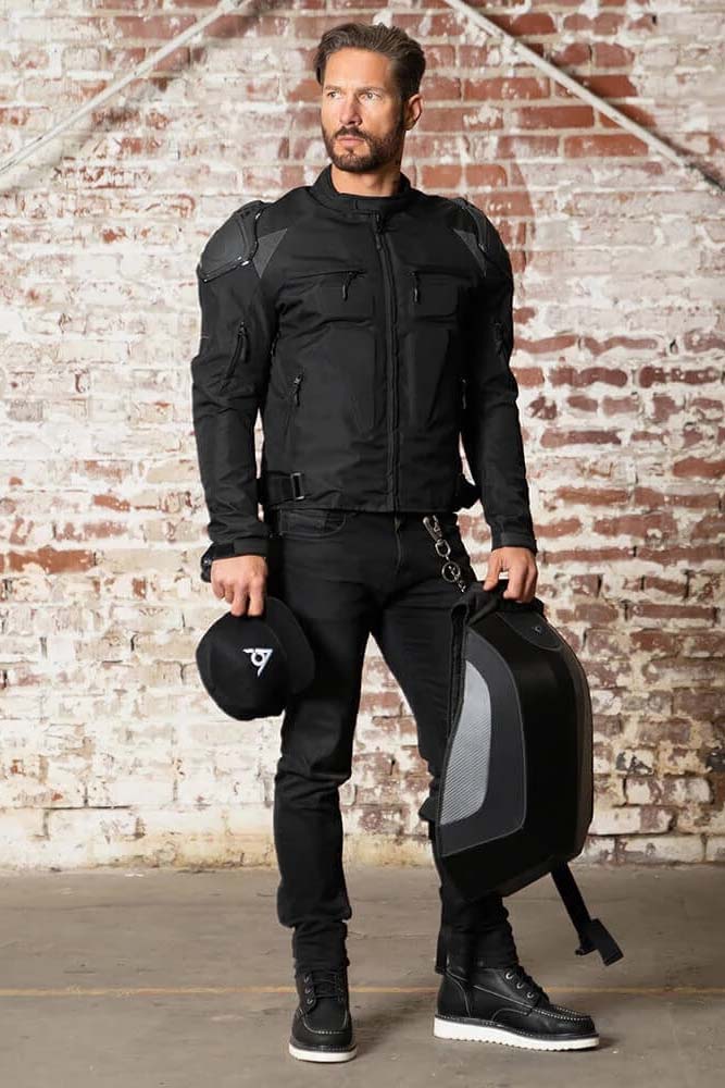 Asger Black Motorcycle Men's Jacket - Viking Cycle