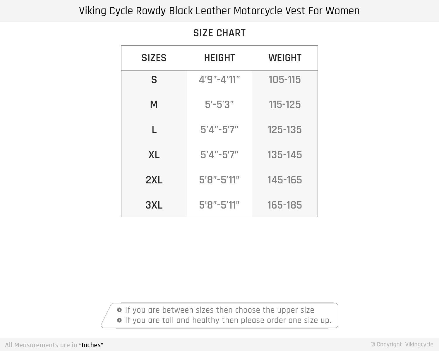 Viking Cycle Rowdy Black Leather Motorcycle Vest for Women