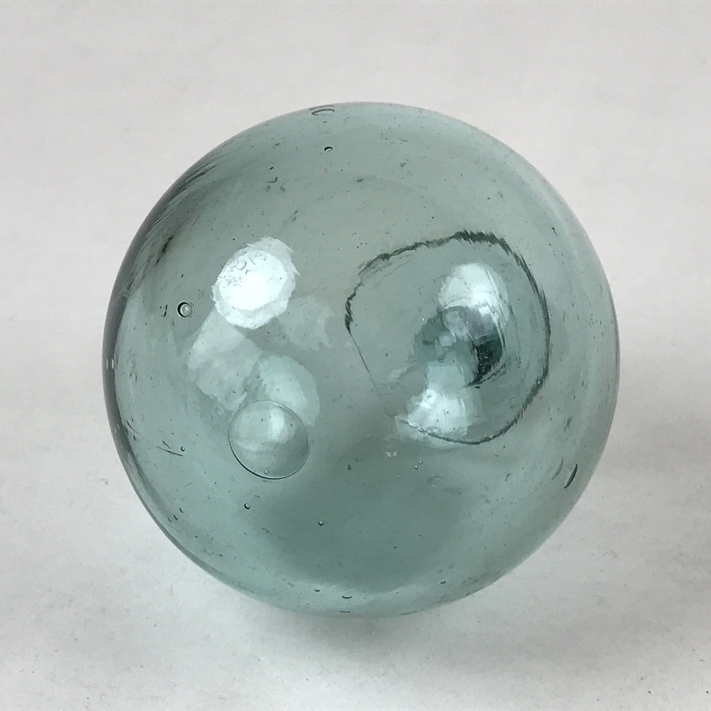 Japanese Glass Fishing Float Ukidama Buoy Ball Vtg Bindama Clear
