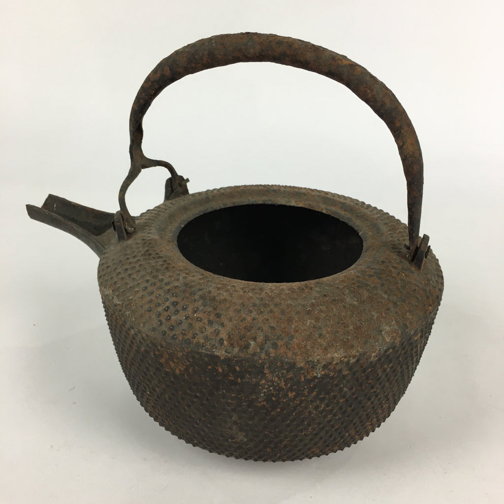 Antique Meiji Era Japanese Cast Iron Hanging Cook Pot Black Irori Hear, Online Shop