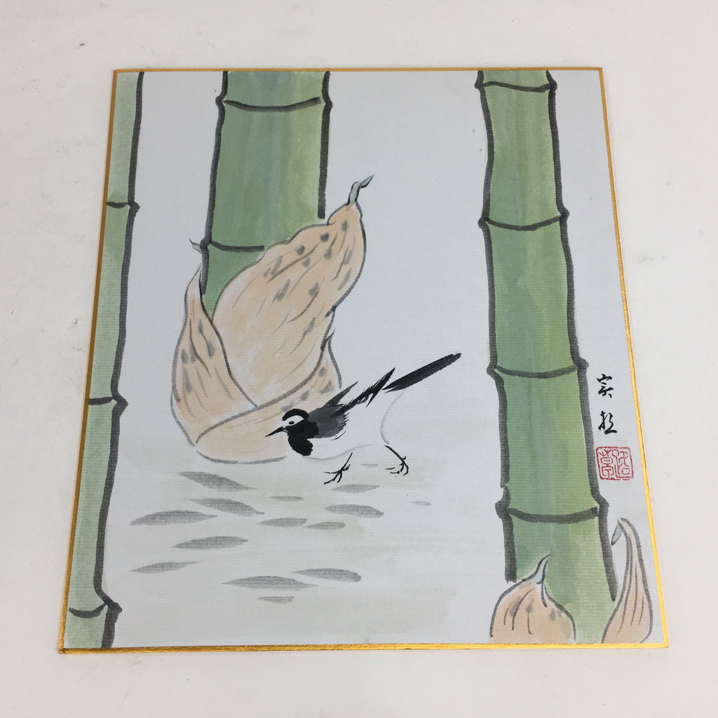 Japanese Art Board Vtg Drawing Paper Hand Drawn Picture Chicken Family, Online Shop