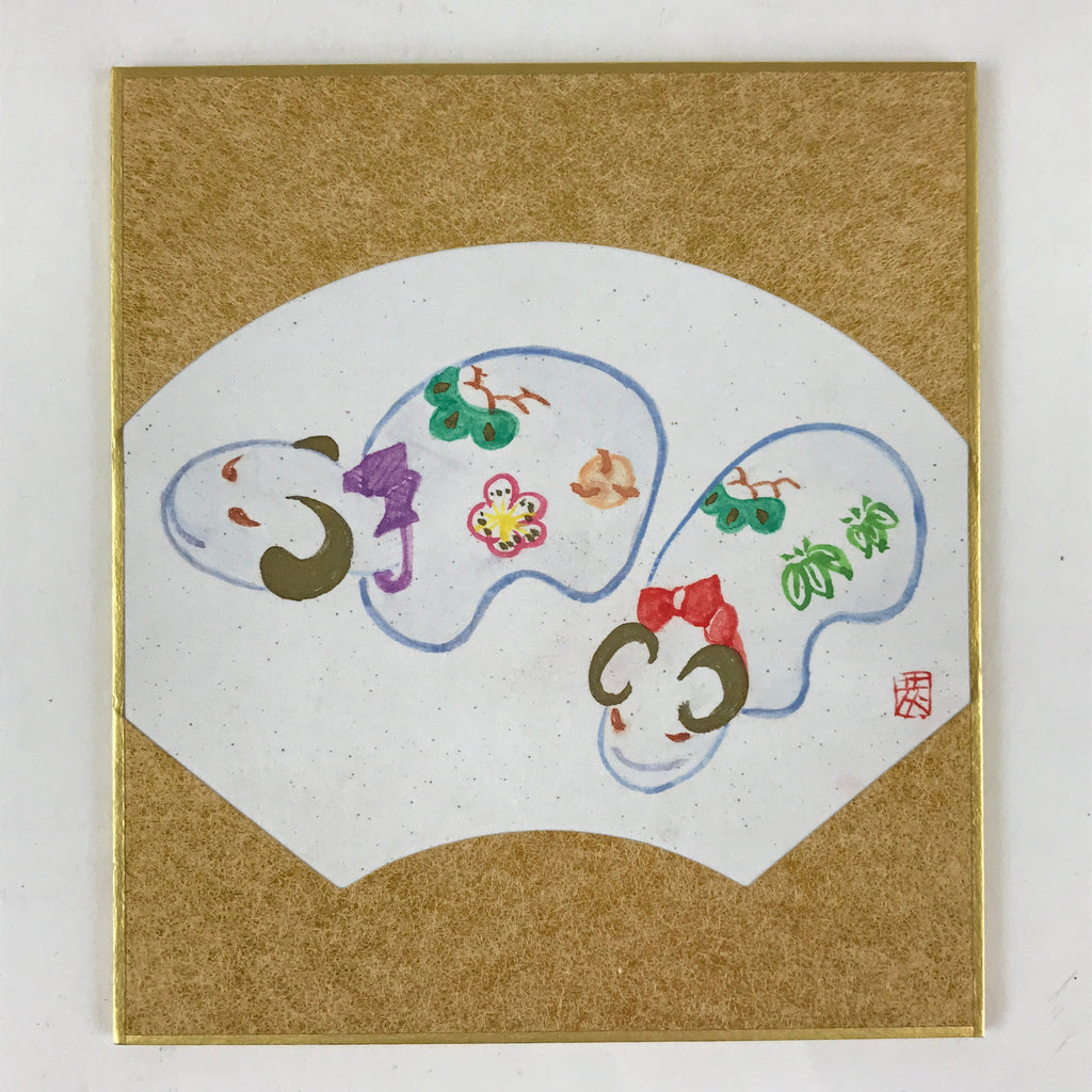 Japanese Art Board Vtg Drawing Paper Hand Drawn Picture Chicken Family, Online Shop