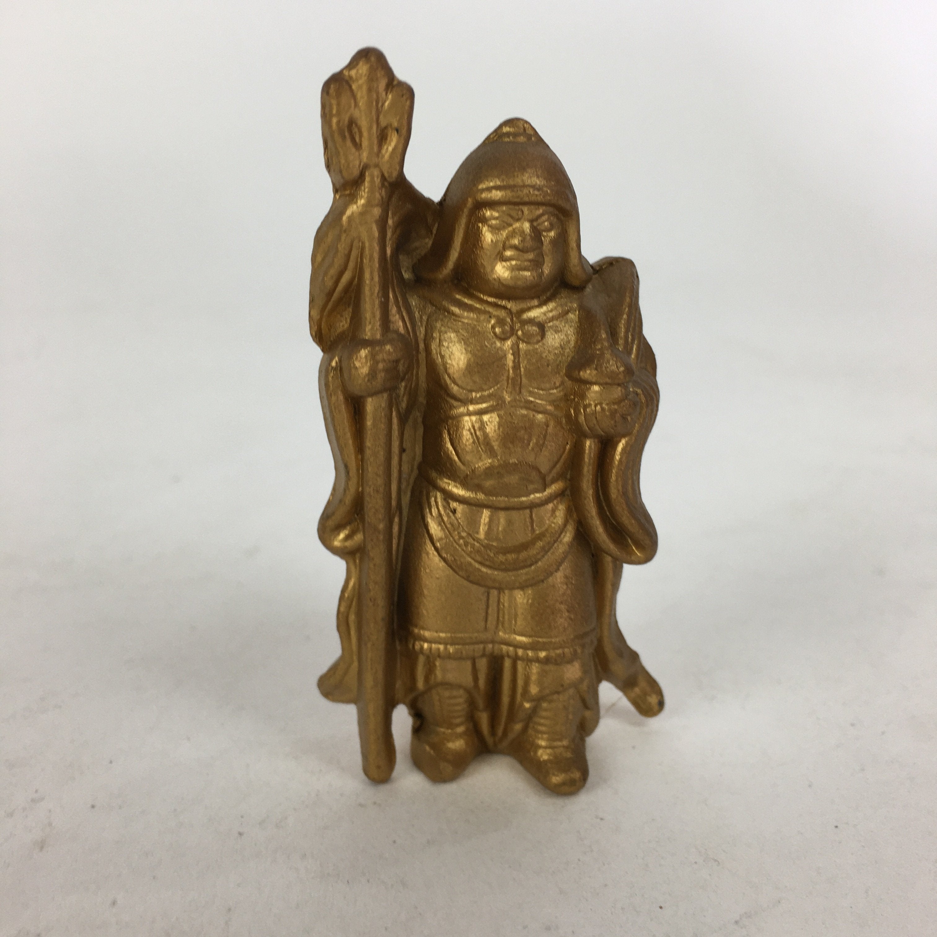 Japanese Brass 7lucky Gods Statue Bishamonten Vtg Golden Figurine Okim Online Shop Authentic Japan Antiques