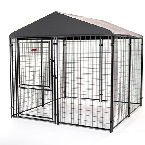 aflevering sneeuw stap in LUCKY DOG® STAY SERIES™ 8'W X 8'L EXECUTIVE KENNEL – Dens and Kennels