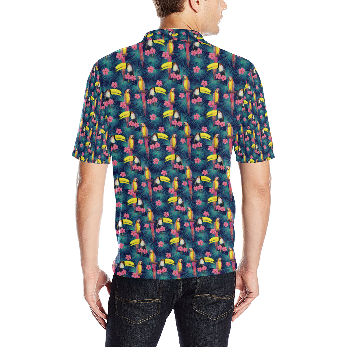 Toucan Parrot Design Men Polo Shirt - JTAMIGO.COM