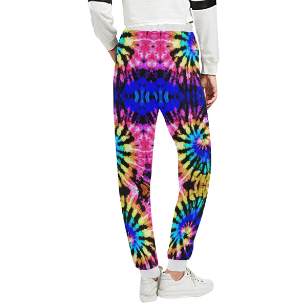 Tie Dye Rainbow Design Print Unisex Sweatpants - JTAMIGO.COM