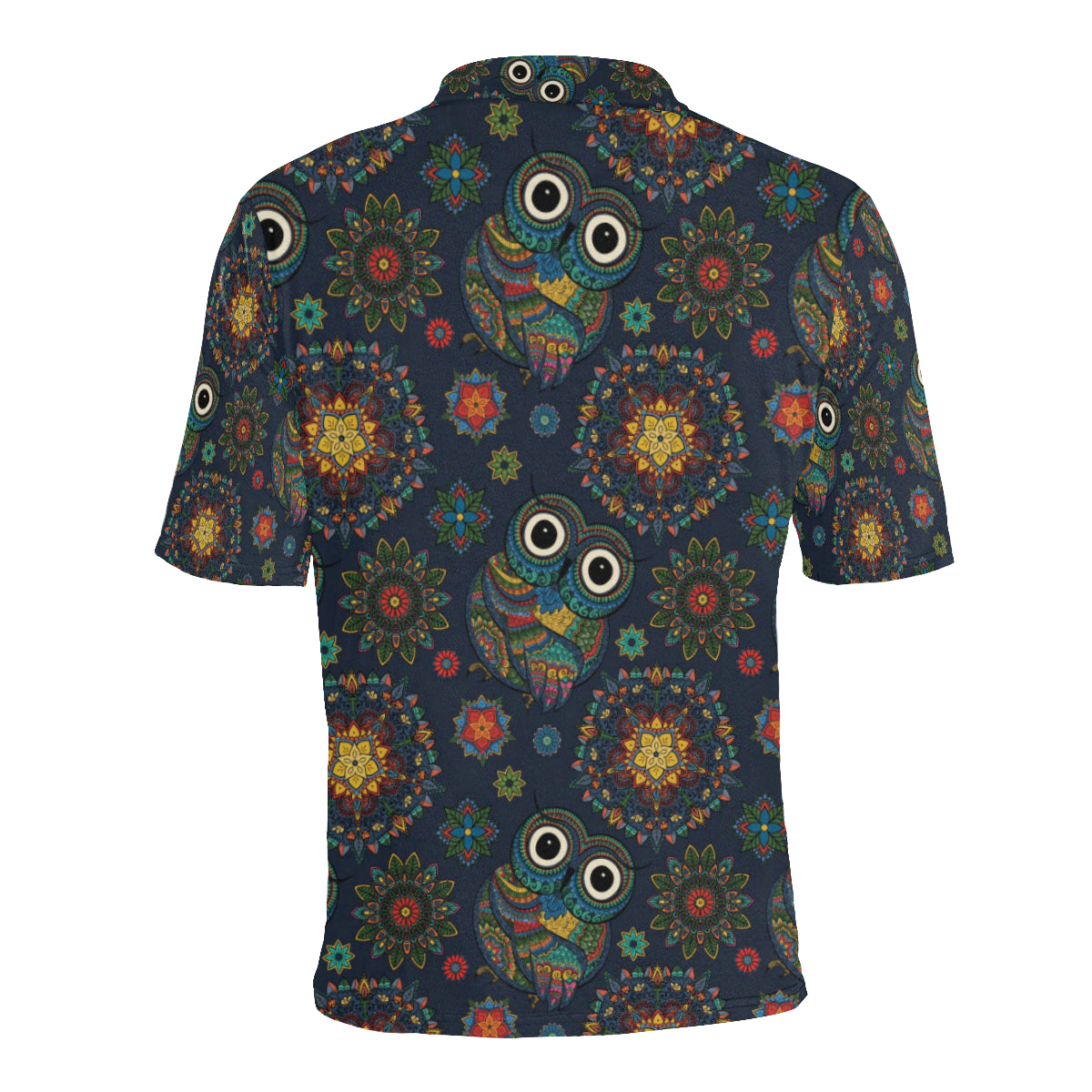 Owl Boho Style Pattern Print Design A04 Men Polo Shirt - JTAMIGO.COM