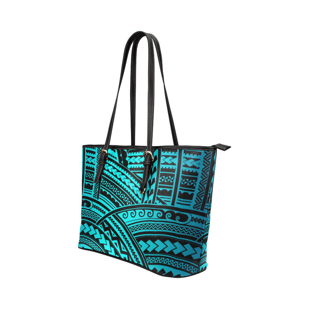 Polynesian Tribal Leather Tote Bag - JTAMIGO.COM