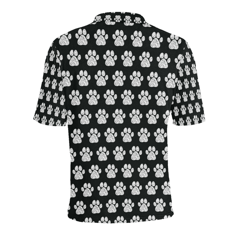 Paw Pattern Print Design A02 Men Polo Shirt - JTAMIGO.COM