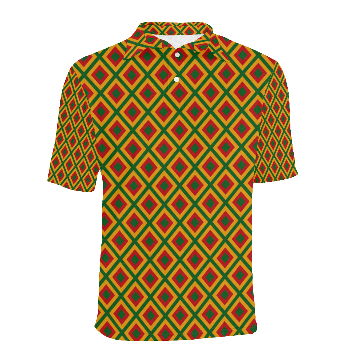 Rasta Reggae Color Cross Men Polo Shirt - JTAMIGO.COM