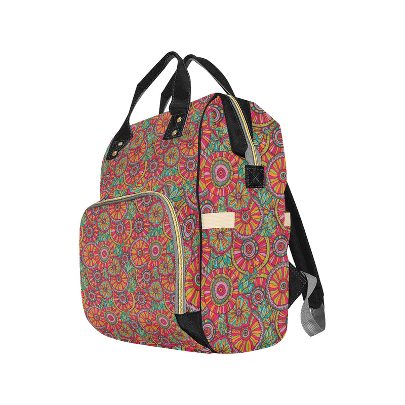 Boho Pattern Print Design 01 Diaper Bag Backpack - JTAMIGO.COM