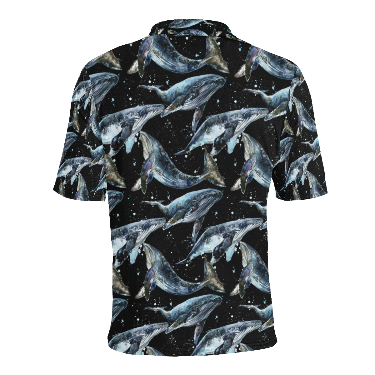 Humpback Whale Pattern Print Design 01 Men Polo Shirt - JTAMIGO.COM