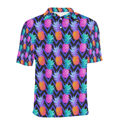 Pineapple Color Art Pattern Men Polo Shirt - JTAMIGO.COM