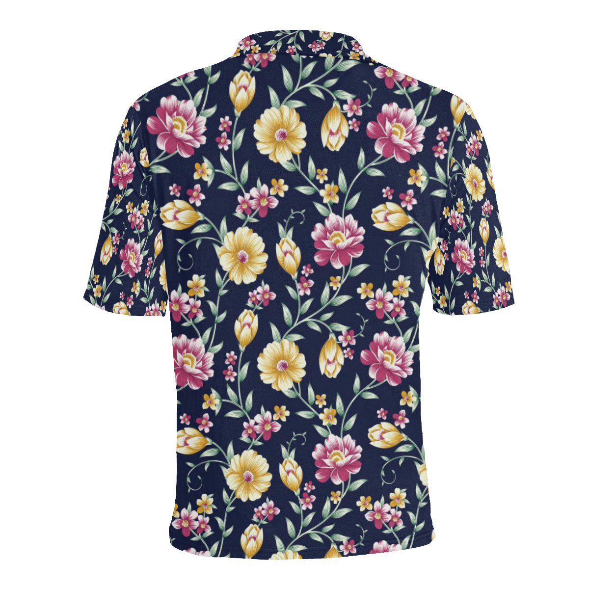 Gerberas Pattern Print Design GB03 Men Polo Shirt - JTAMIGO.COM