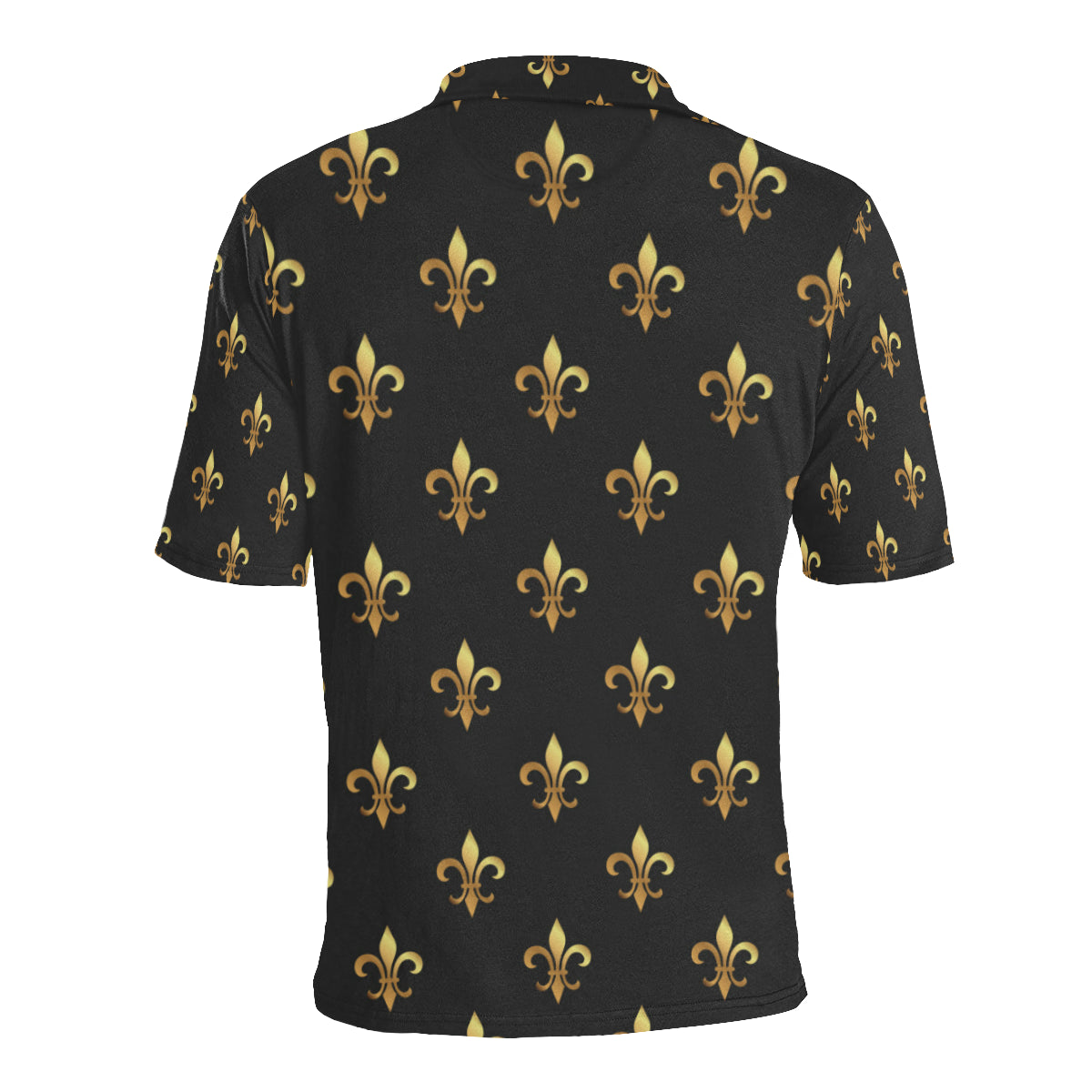 Fleur De Lis Gold Pattern Print Design 03 Men Polo Shirt - JTAMIGO.COM