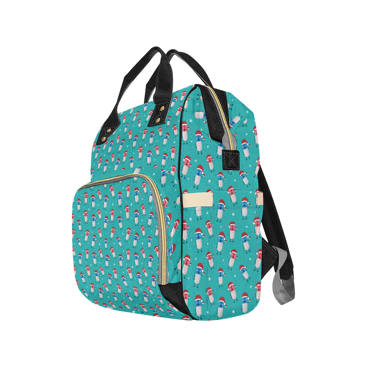Pill Pattern Print Design A03 Diaper Bag Backpack - JTAMIGO.COM