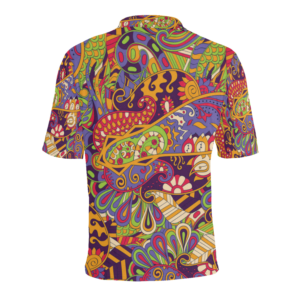 Funky Retro Pattern Print Design A04 Men Polo Shirt - JTAMIGO.COM