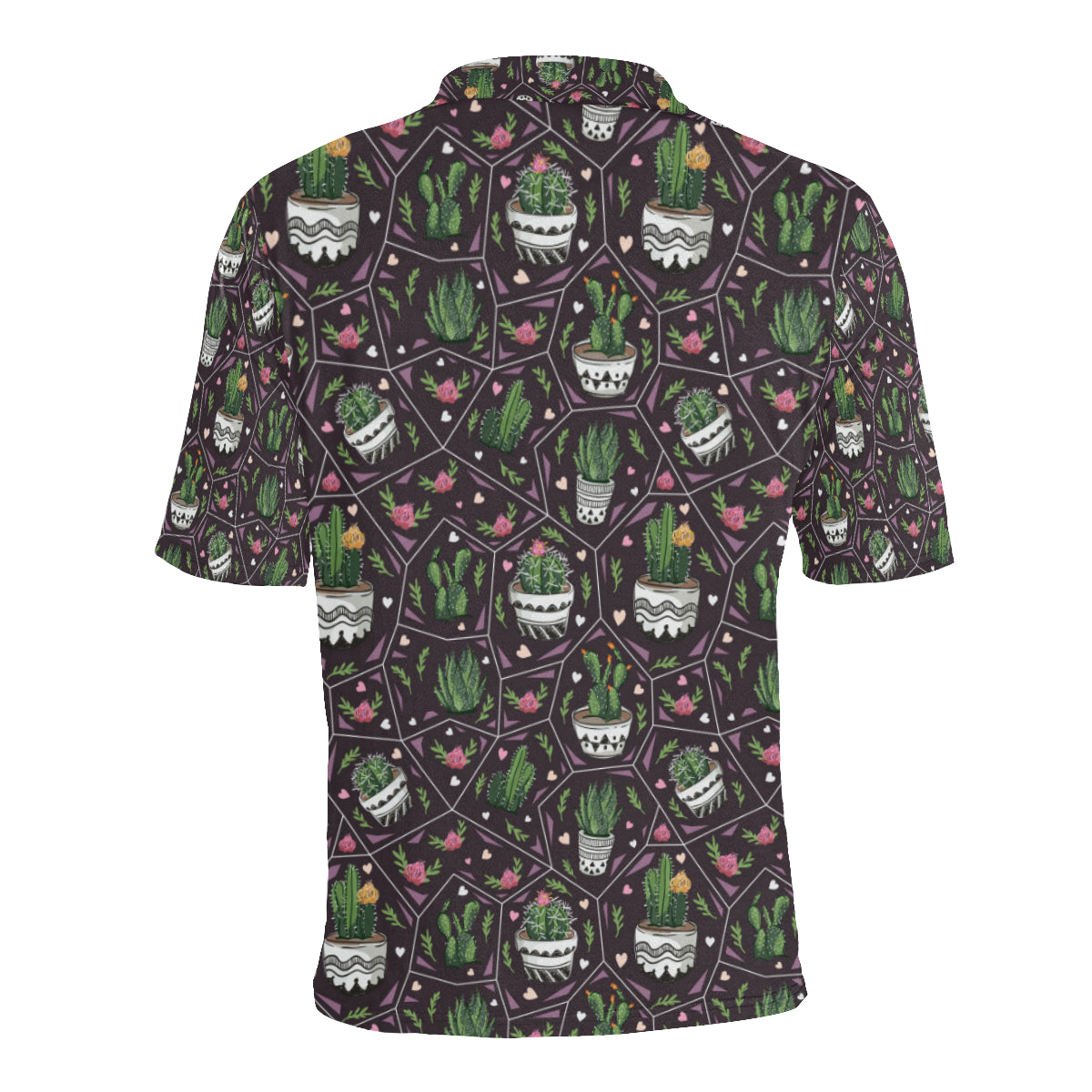 Cactus Pattern Print Design 03 Men Polo Shirt - JTAMIGO.COM