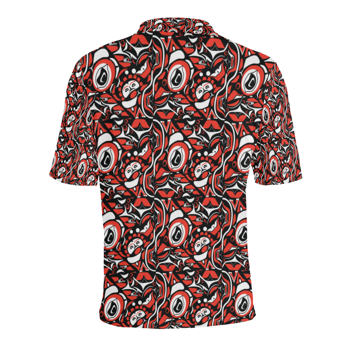 Native North American Themed Print Men Polo Shirt - JTAMIGO.COM