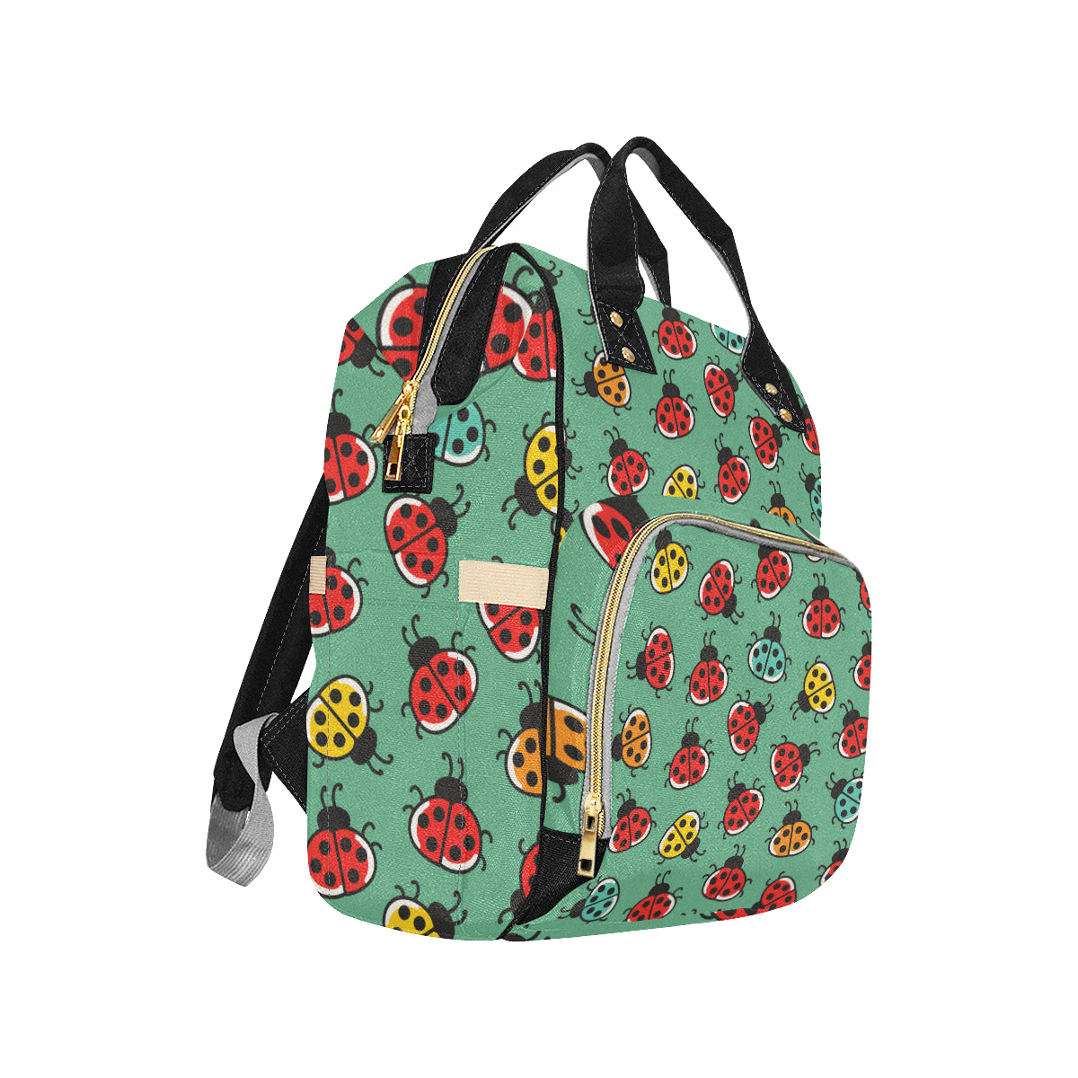 Ladybug Pattern Print Design 02 Diaper Bag Backpack - JTAMIGO.COM