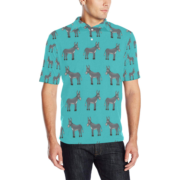 Donkey Pattern Print Design 01 Men Polo Shirt - JTAMIGO.COM