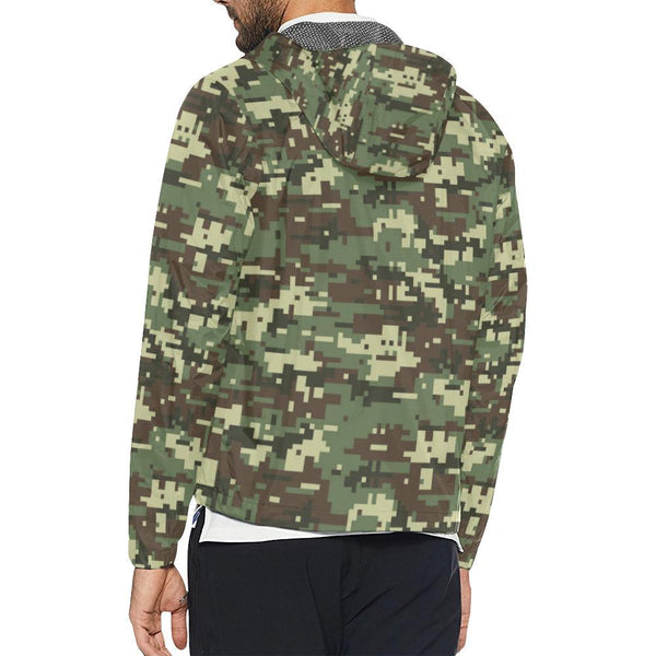 ACU Digital Army Camouflage Unisex Windbreaker Jacket - JTAMIGO.COM