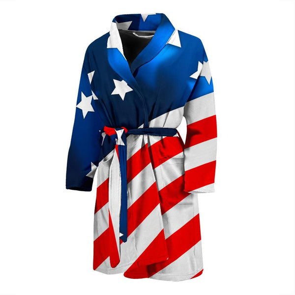 American flag Style Men Bathrobe - JTAMIGO.COM