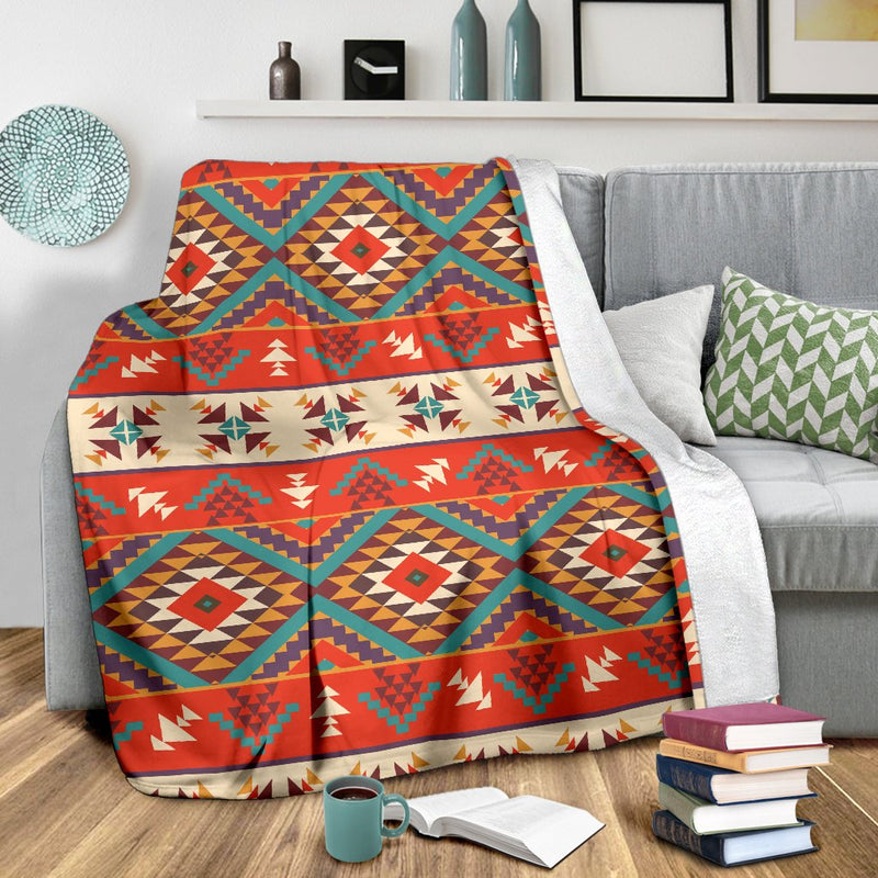 Aztec Red Print Pattern Blanket - JTAMIGO.COM