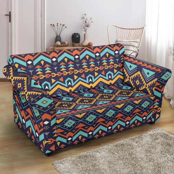 Aztec Style Print Pattern Loveseat Couch Slipcover - JTAMIGO.COM