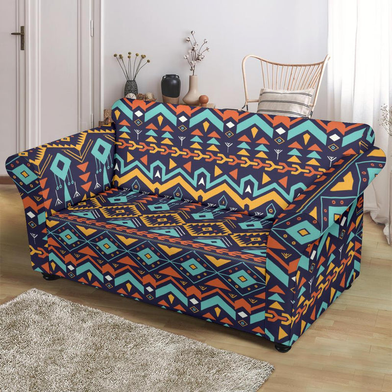 Aztec Style Print Pattern Loveseat Couch Slipcover - JTAMIGO.COM