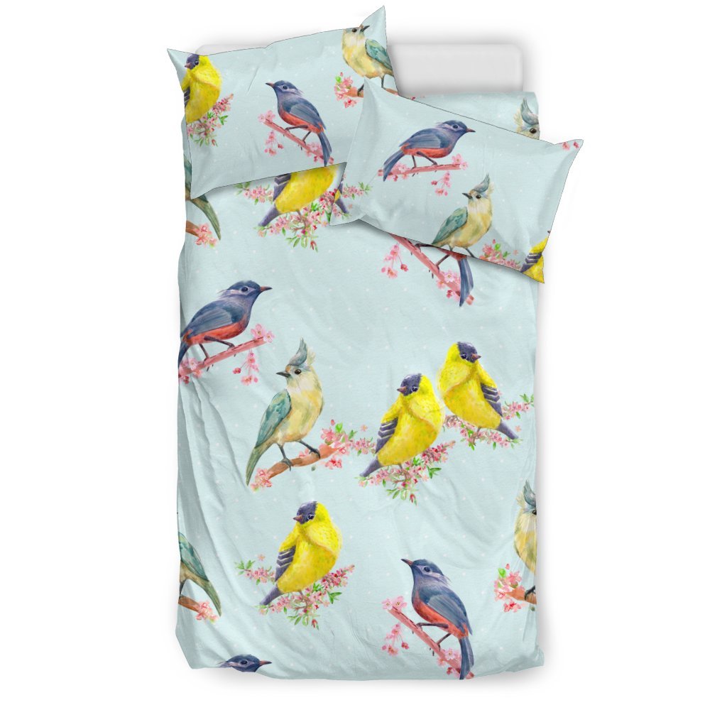 Bird Sweet Themed Print Pattern Bedding Set - JTAMIGO.COM