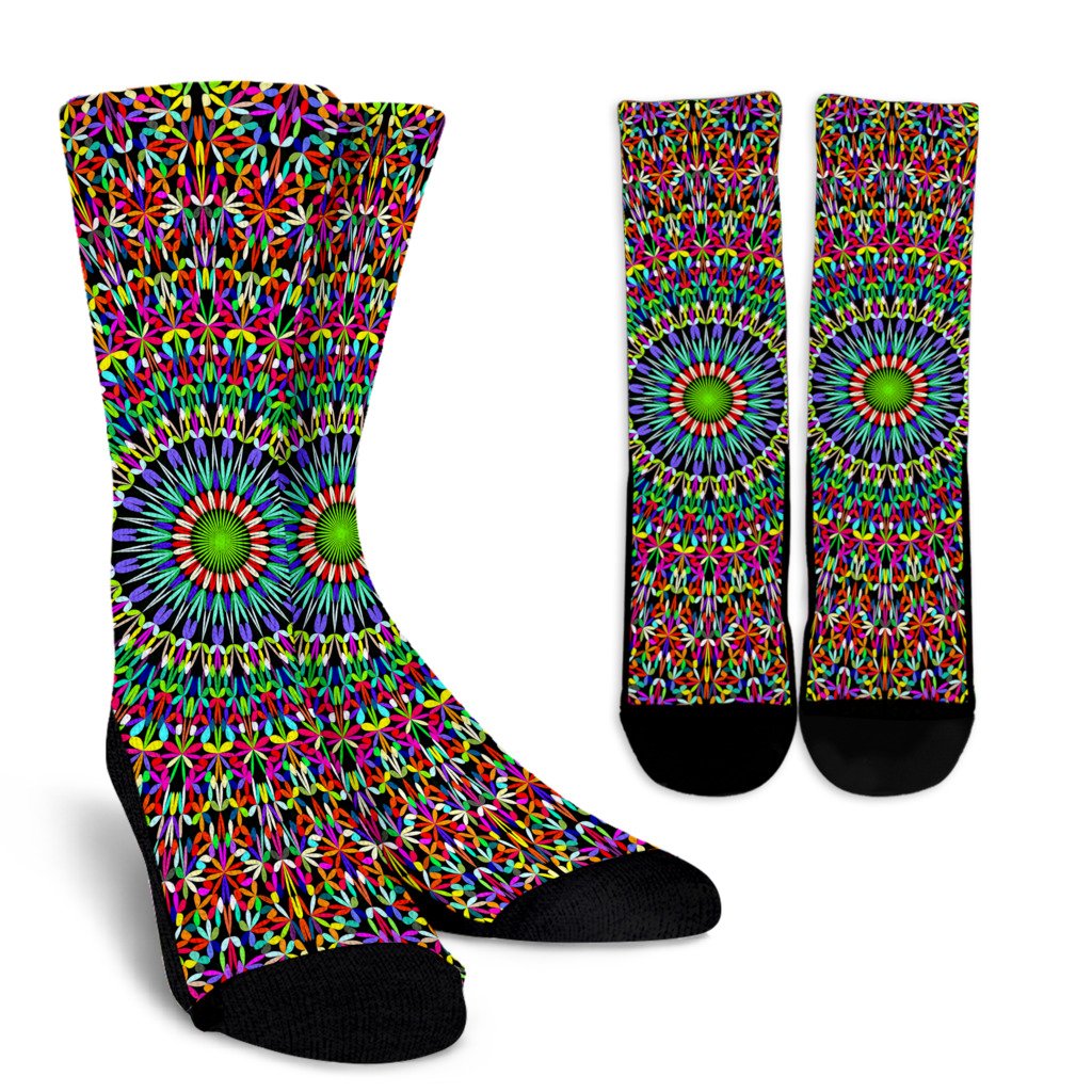 Bohemian Colorful Style Print Crew Socks - JTAMIGO.COM